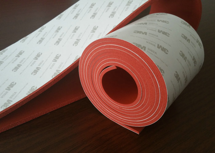 Silicone Sponge Sheet Silicone Rubber Sheet With 3M Adhesive Backed For Special Gasket Application