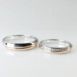 Fashion Diamond Jewelry Custom 8g 18K Gold Couple Rings