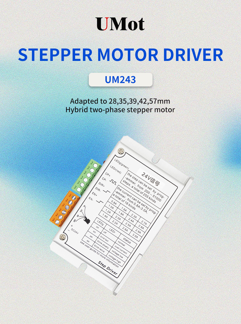 UM243 5V 24V 3.0A Stepper Driver for Nema8 Nema17 Nema23 3D Printer 16-Speed Control
