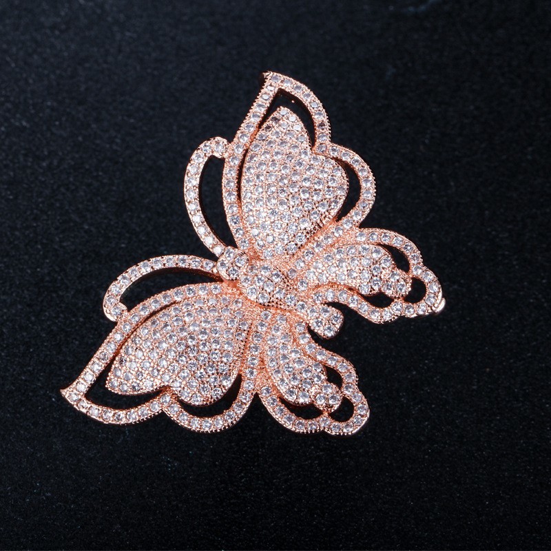 Fashion Colorful Butterfly CZ Gold Ring For Women Girls Fashion Engagement Wedding CZ Crystal Finger Ring Party Jewelry