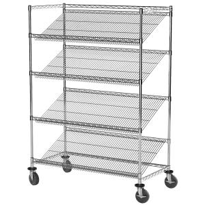 Wholesale H72'' Industrial Wire Rack Shelving , 800lbs Nsf Stainless Steel Shelves On Wheels from china suppliers
