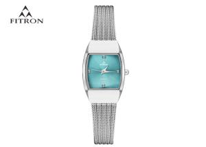 Wholesale Water Resistant Ladies Silver Bracelet Watch , Blue Dial Ladies Watches Steel Belt from china suppliers