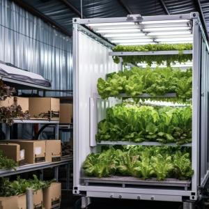 Wholesale Steel Structure Leafy Vegetable Container Greenhouse Roofing for Customer Requirements from china suppliers