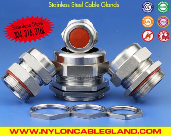 Ozone & Temperature Resistant 304, 316, 316L Stainless Steel M20 Cable Gland