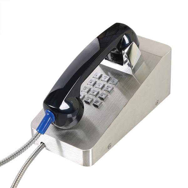 Jail VoIP Iauto Dial Emergency Phone , Stainless Steel Corded Wall Phone IP54