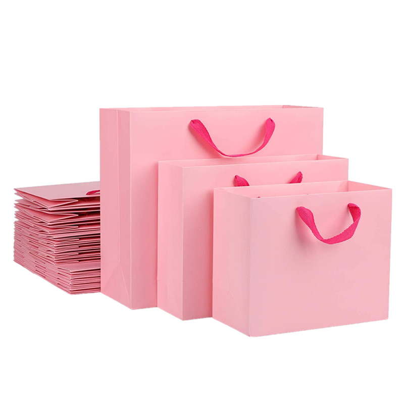Hologram Effect Printed Paper Carrier Bags With Ribbon Handle Pantone