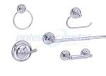 5 Pcs Polished Chrome Zamak Bathroom Hardware Brushed Nickel Bath Value Pack