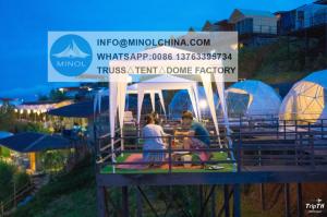 Wholesale Winter Outdoor Luxury Igloo Geodesic Glamping Clear Dome House Glamping-Tent With Fireplace Insulation from china suppliers