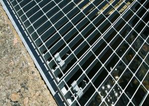Wholesale Outdoor Metal Drain Cover Galvanized Steel Grating 130mm Bar Pitch from china suppliers