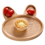 Natural Wooden Serving Plates 20x20cm Childred Beech Wooden Platter Tray