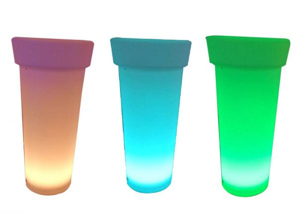 Quality High Stand Led Flower Pots Uv Stable Polyethylene Material With Remote Control for sale