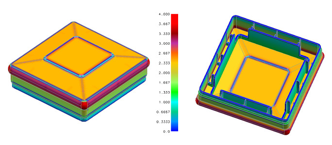 Multiple Colors HRA170 Resin 2 Cavity Mould Plastic Parts 2.5 Inch Base & Cap UV Protection