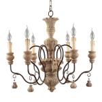 Antique distressed wood chandelier light fixtures pendant lamp (WH-CI-15)