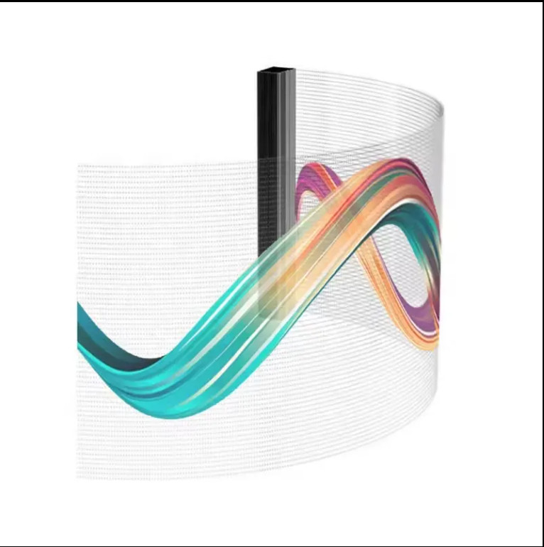 Flexible Transparent LED Film P6.25, Glass Wall Lightweight High Brightness outdoor