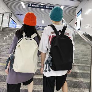 Wholesale Simple Backpack Fashion Large-Capacity Travel Backpack Female Casual College Student Junior High School School Bag from china suppliers