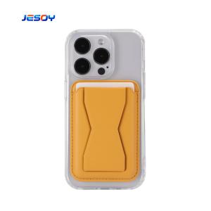 Wholesale Custom PU Leather Magnetic Card Holder Stand With UV Printing Logo from china suppliers