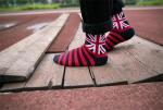 2015 Newest national flag design AZO-free durable cozy high warmth dress socks