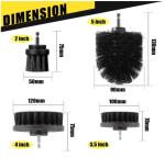 5pcs Nylon Electric Black Power Drill Brush Grout Cleaning 5.5inch