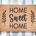 Home Sweet Home Doormat Welcome Doormat Front Door Mat