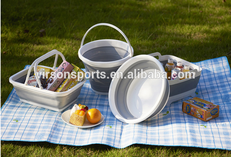 Virson OEM Folding Bucket / Foldable Water Bucket / camping Folded Bucket
