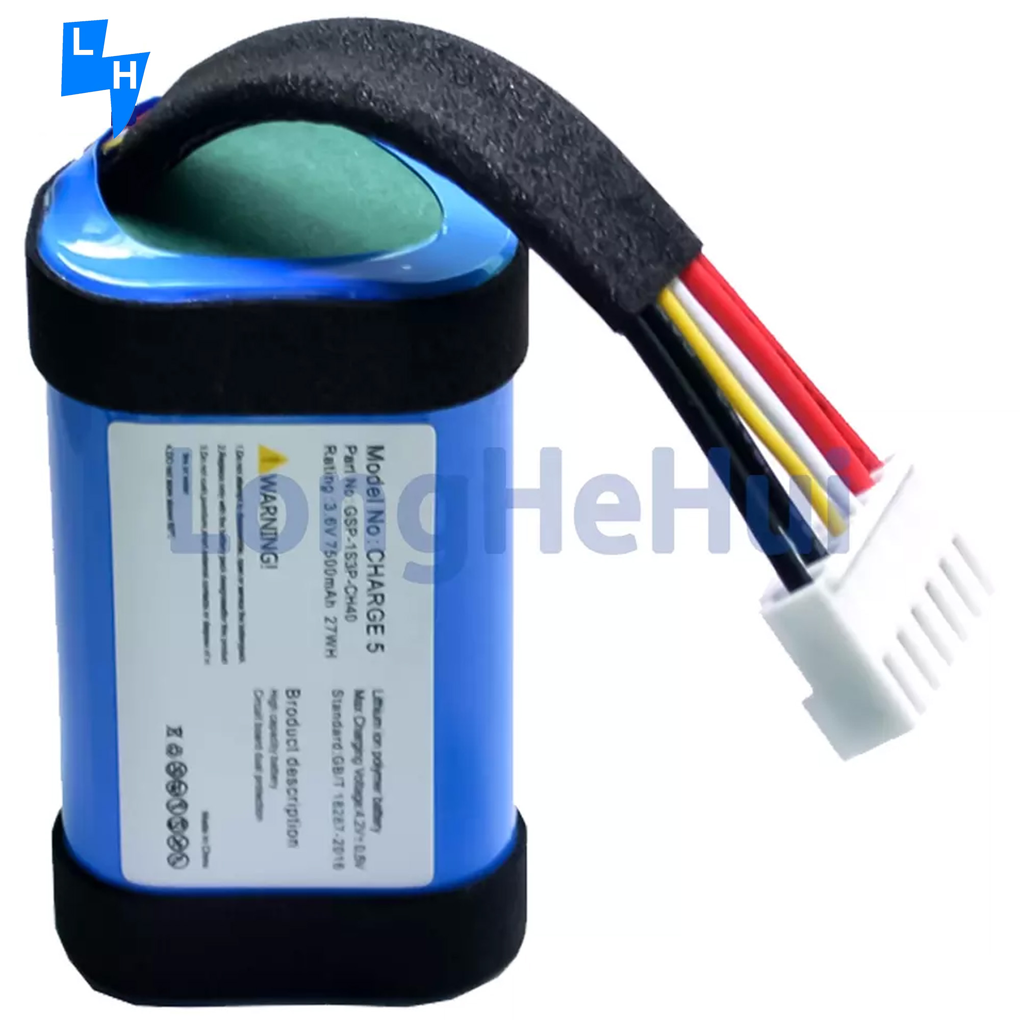 Long-Lasting Replacement GSP-1S3P-CH40 Speaker Battery for JBL-Charger 5 3.6V 7500mah