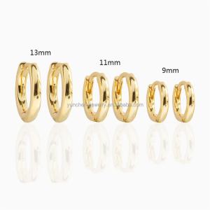 Wholesale Silver Fine Jewelry Minimalist 18K Gold 9MM 11MM 13MM Hoop Set for FedEx DHL UPS TNT EMS Shipping from china suppliers