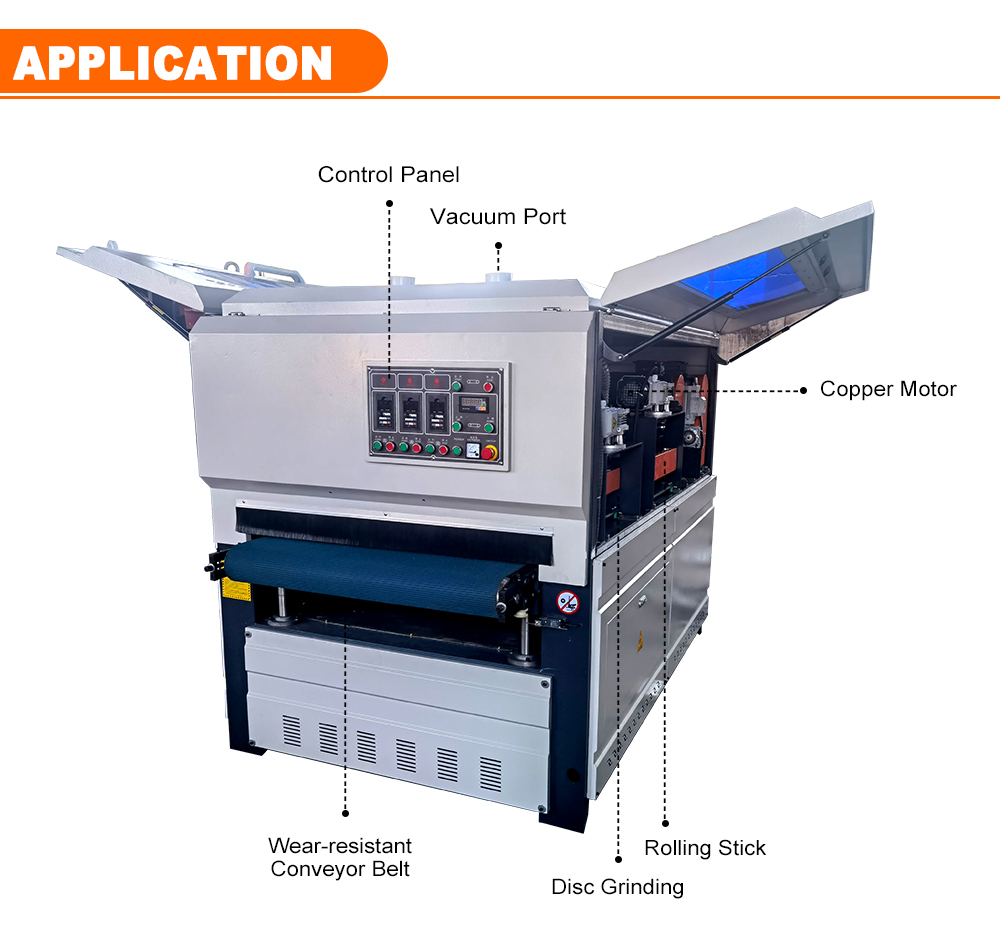 1300mm Wood Brush Sanding Machine for Automatic Polishing of Kitchen Cabinet Doors