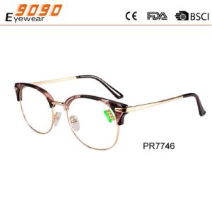 Wholesale Hot sale style reading glasses with beautiful pattern on the frame,metal temple,suitable for men and women from china suppliers