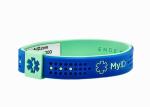 Unique QR Code My ID Wristband Double Colors Silicone Sport ID Bracelet