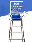 Rts Water Park 304 Stainless Steel Lifeguard Chair Sliver+Blue Other Water Play
