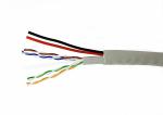 Round Bulk CCTV Cable 4 Pairs UTP CAT6+2x0.5MM2 Pure Copper Stranded