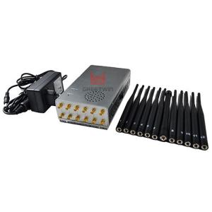 Wholesale 12 Antennas Cell Phone Signal Jammer UHF/VHF/2G /3G / 4G / Wireless Camera 1.2GHz from china suppliers