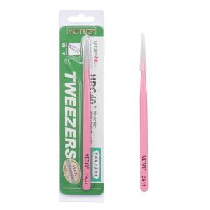 Wholesale Pink Straight ST-12 Vetus Eyelash Tweezers Extensions Stainless Steel from china suppliers