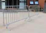 Powder Colored Road Safety Barricades , Low Carbon Steel Temporary Barrier Fence