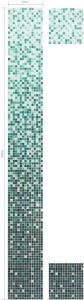 Wholesale Deep green variation decoration for changing room mosaic gradation pattern from china suppliers