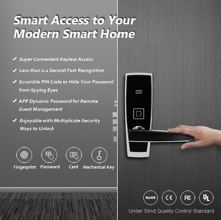 APP Fingerprint Electronic House Locks , Intelligent Electronic Front Door Lock