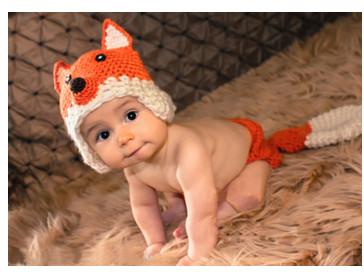 orange Fox baby hat cap Baby Photography Prop Crochet Hats underwear Animal Hat