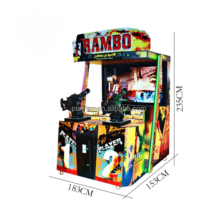 Coin Operated Arcade 55 Inch LCD Rambo Gun Shooting Simulator Game Machine Rambo Arcade Machine