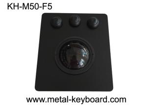 50mm Black Panel Mount Trackball High Sensitivity PS/2 / USB Interface OEM/ODM Avaliable