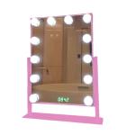 Aluminum Led Makeup Vanity Mirror With Light Bulbs Dimming Brightness