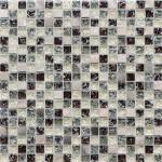 Brown crack crystal glass mix metal mosaic tile for walls decoration