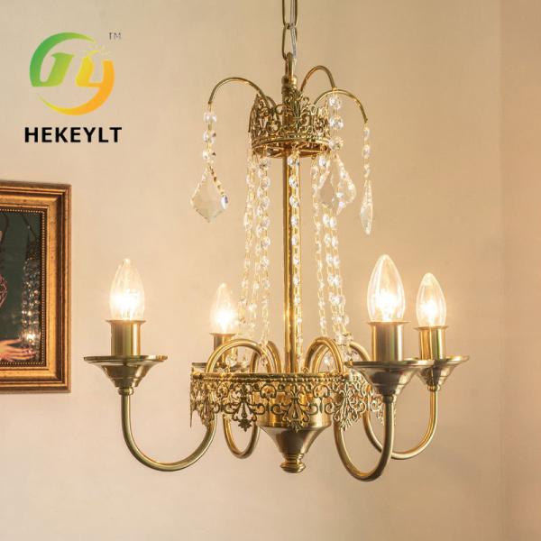 French Court Crystal Chandelier Light Luxury Bedroom Villa Dining Room Vintage