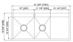 Deep Stainless Steel Kitchen Sink , Top Mount Corner Kitchen Sink With Narrow
