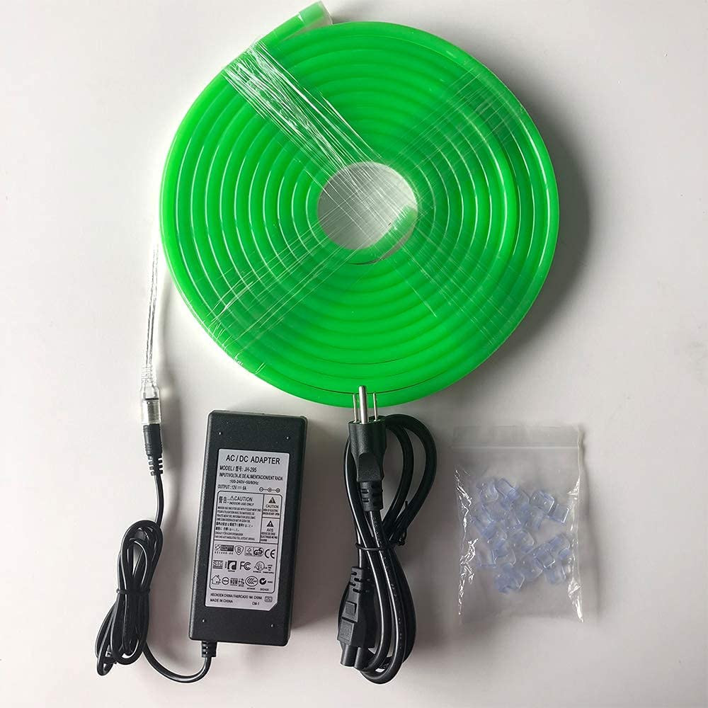 Green No Fragile 816mm Led Neon Flex Tube Silica Gel 2.5cm Cutting