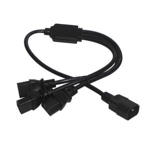Wholesale Durable OEM ODM Power C14 C13 3 Way Splitter Extension Cord 0.8m IP11 from china suppliers