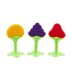Wholesale Food-Grade Soft Silicone Fruit Teethers for Babies | Fridge &amp; Dishwasher Safe | with Pacifier Clip from china suppliers