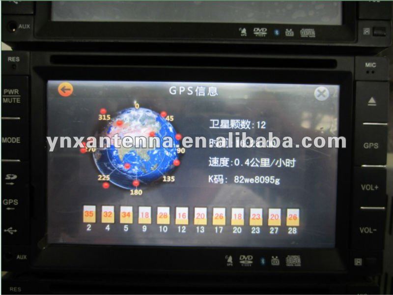 Active Magnetic Mount GT5 Connector Antenna for 1575.42MHz Center Frequency GPS Navigator