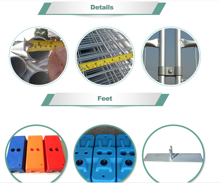 Hot Dip Galvanised 2.1x2.4m Temporary Steel Fencing For Construction Site