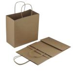 Wholesale Custom Logo Brown Food Packaging Kraft Paper Bags With Paper Twist