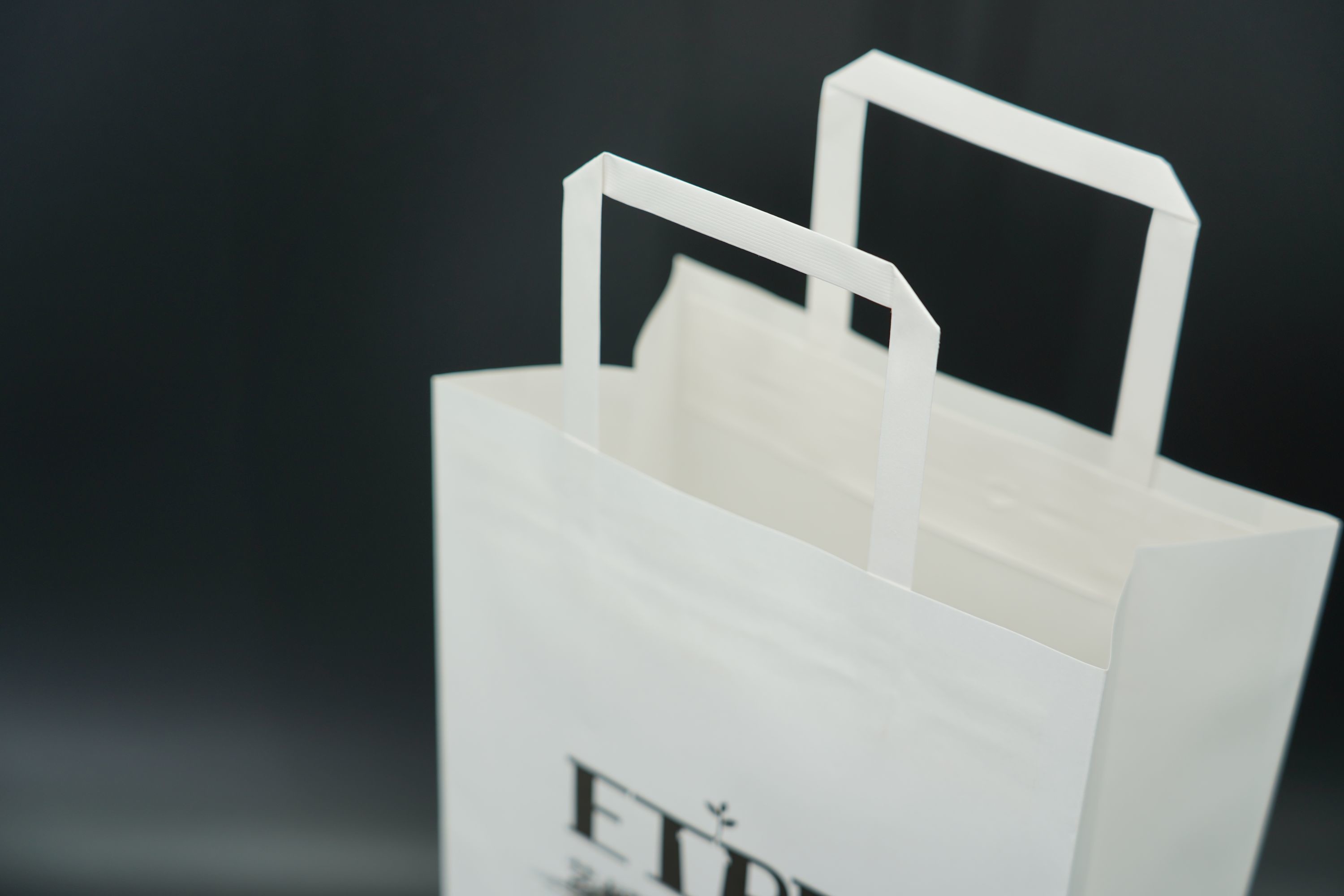 Versatile Custom White Paper Bags Packaging Paper Shopping Bags